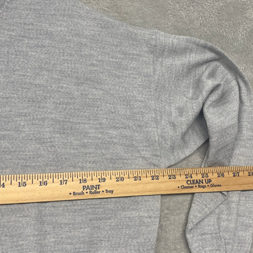 Madewell Sweater Womens Medium Grey Drop Shoulder Merino Wool Crew Neck NY911 - Picture 7 of 11